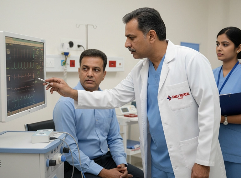 Cardiology treatment in Agra by expert heart specialists at Saket Hospital