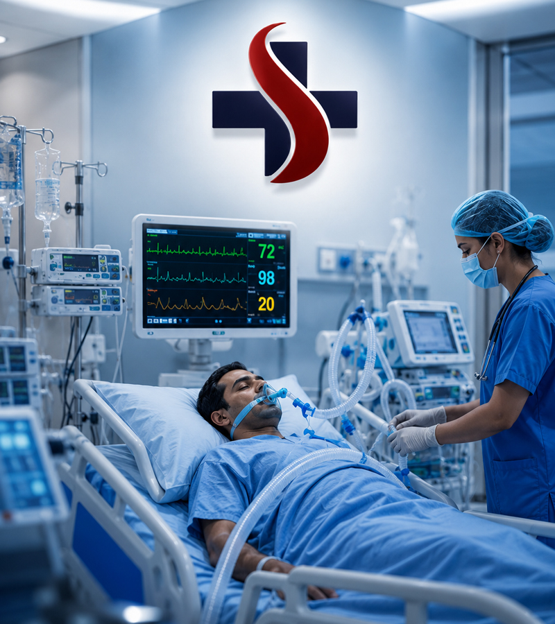 Critical Care ICU at Saket Hospital Agra